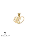 پلاک طلا طرح قلب و اسم مامان