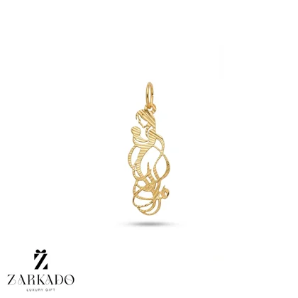 پلاک طلا طرح مادر و فرزند تراش دار