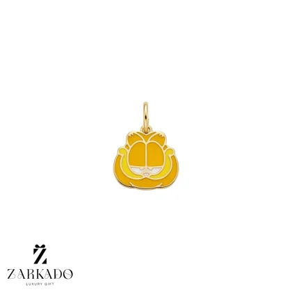 پلاک طلا طرح گارفیلد میناکاری