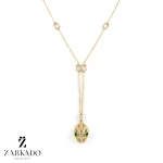 گردنبند طلا مار بولگاری با چشم سبز