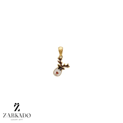 پلاک طلا طرح گوزن میناکاری