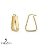 گوشواره حلقه ای طلا طرح مثلث