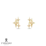 گوشواره میخی طلا طرح 3ستاره