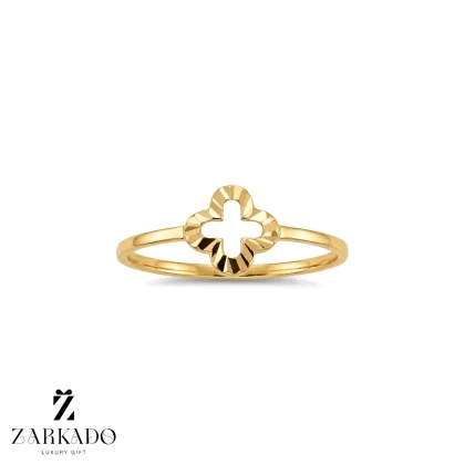 انگشتر رینگی طلا طرح ونکلیف تراش دار