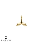 پلاک طلا طرح دم وال برحسته سایز 2