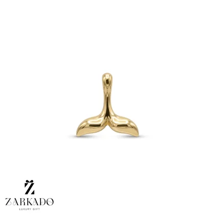 پلاک طلا طرح دم وال برحسته سایز 3