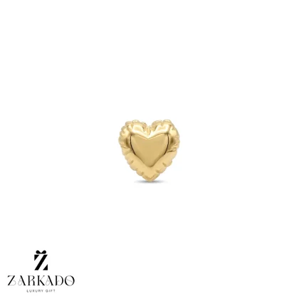 پلاک طلا طرح قلب بادکنکی