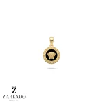 پلاک طلا طرح ورساچه مینیمال مشکی