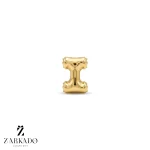 پلاک طلا حرف I بادکنکی سایز کوچک