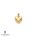 پلاک طلا طرح قلب چند ضلعی