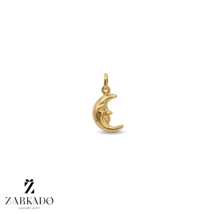 پلاک طلا هلال ماه با صورت