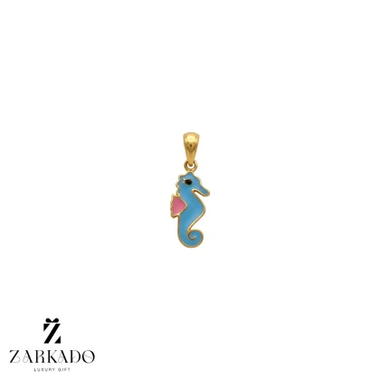 پلاک طلا اسب دریایی کد P4615