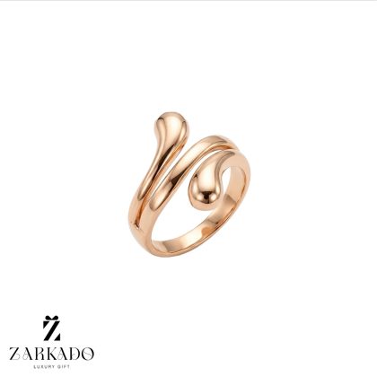 انگشتر طلا طرح هندسی قرینه رزگلد