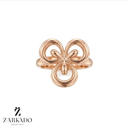 انگشتر طلا طرح شبدر رزگلد