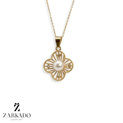 پلاک مرواریدی فیوژن ونکلیف طلا