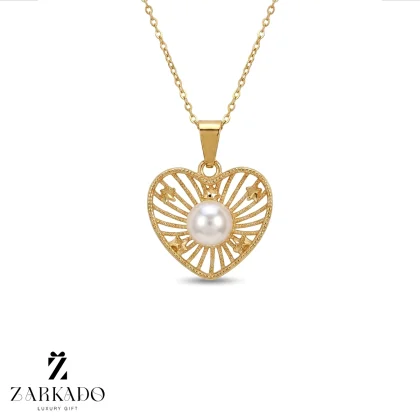 پلاک مرواریدی فیوژن قلبی طلا