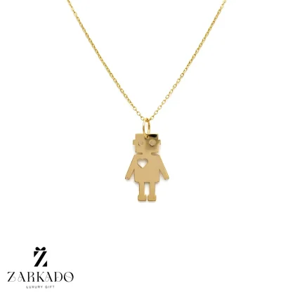 پلاک طلا طرح ربات