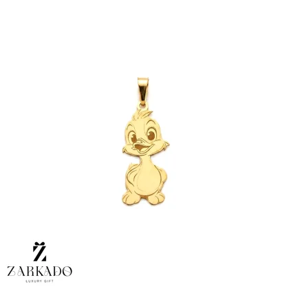 پلاک لیزری طلا طرح اردک حکاکی