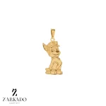 پلاک لیزری طلا طرح سگ های نگهبان حکاکی