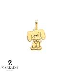 پلاک لیزری طلا طرح هاپو با پاپیون حکاکی