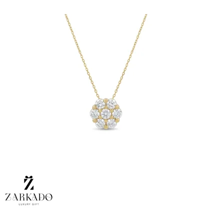 پلاک طلا گل نگیندار