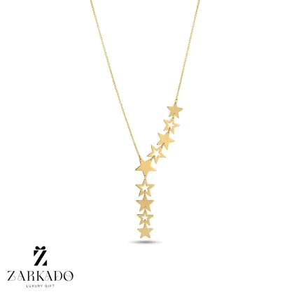 گردنبند طلا طرح ستاره های آویز