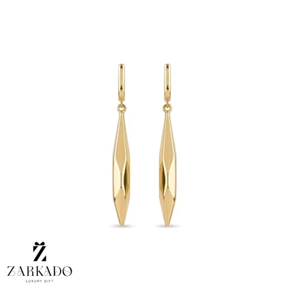 گوشواره آویز حجمی چند ضلعی