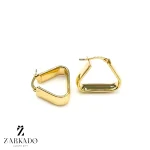 گوشواره حلقه ای طلا طرح مثلث کوچک
